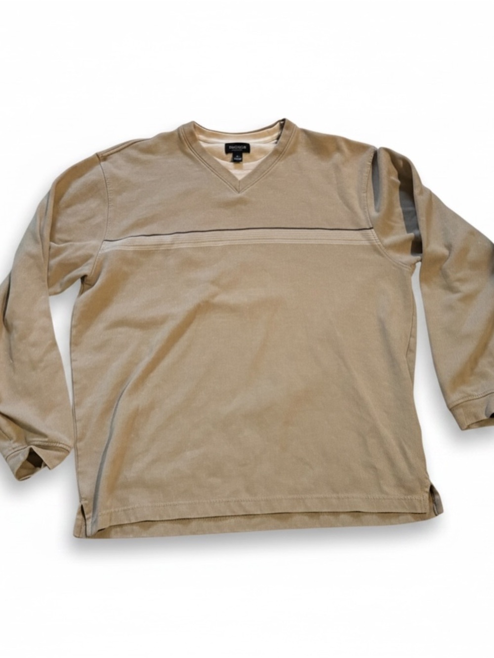 Van Heusen Men's Tan Long Sleeve V-Neck Pullover